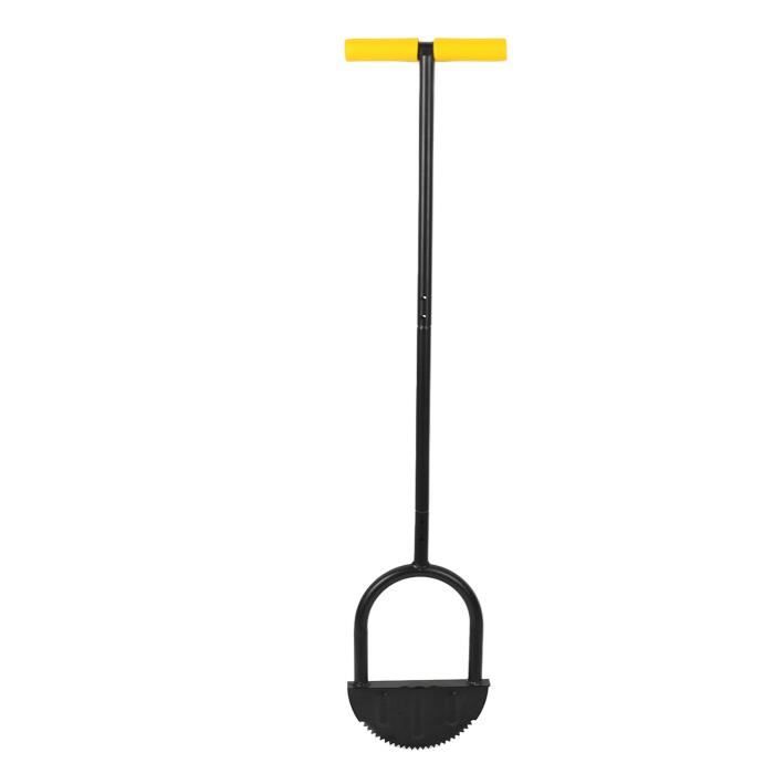 Coupe-bordure Manuelle Demi-lune QWORK - Avec Dents De Scie Et Poignée En T, Pour Bordures De Pelouse - 5