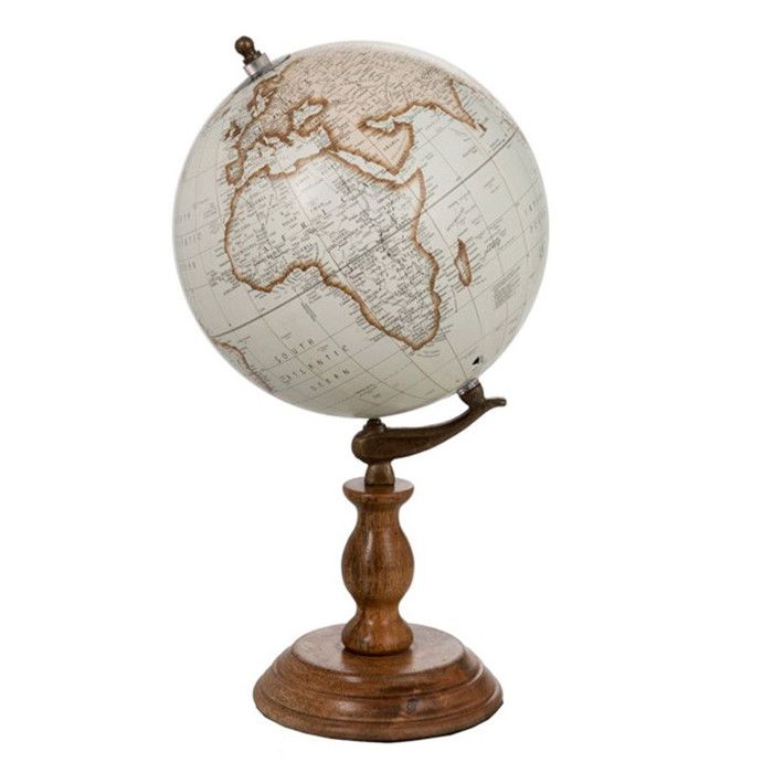 Globe Rotatif à Personnaliser Paris Prix - 22cm Blanc Avec 6 Feutres - Loisir Créatif Enfant & Adulte