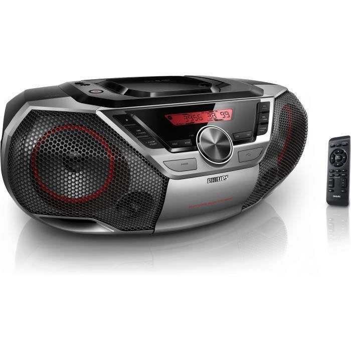 Lecteur CD Bluetooth PHILIPS AZ700T/12 - NFC - USB direct - Noir