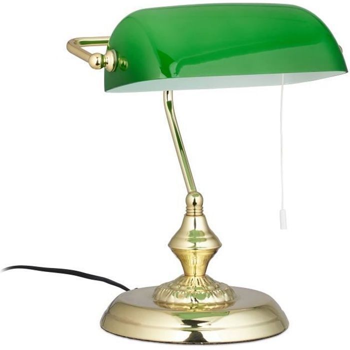 Lampe de banquier verte Or, Vert, Laiton H164243