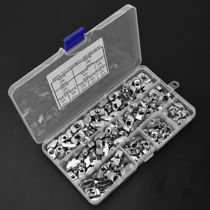 Lot De 8 Raccords Profilés Aluminium L 20x20 Mm - Pour Imprimante 3D, Gravure, Avec Vis Et écrous M5 - 4