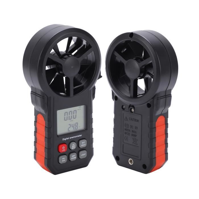 Anémomètre De Poche - Mesure Vitesse Du Vent 0-30 M/s, écran LCD, étanche Et Résistant Aux Chocs, Pour Extérieur