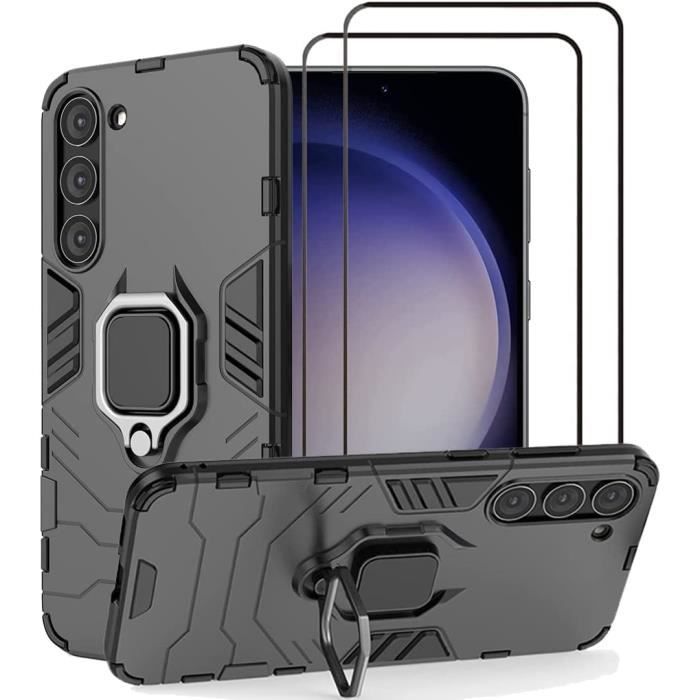 Compatible Samsung Galaxy S23 PLUS 5G S23+ 5G Coque Résistante avec béquille et 2 protections écran en verre trempé - vue 10