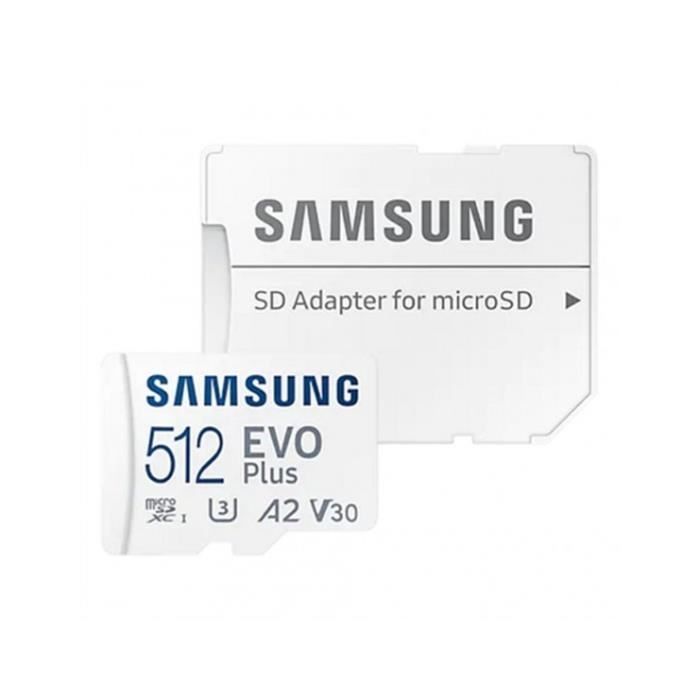 Carte Mémoire Micro SD avec Adaptateur Samsung MB-MC512KAEU 512 GB UHS-I 130 MB/s