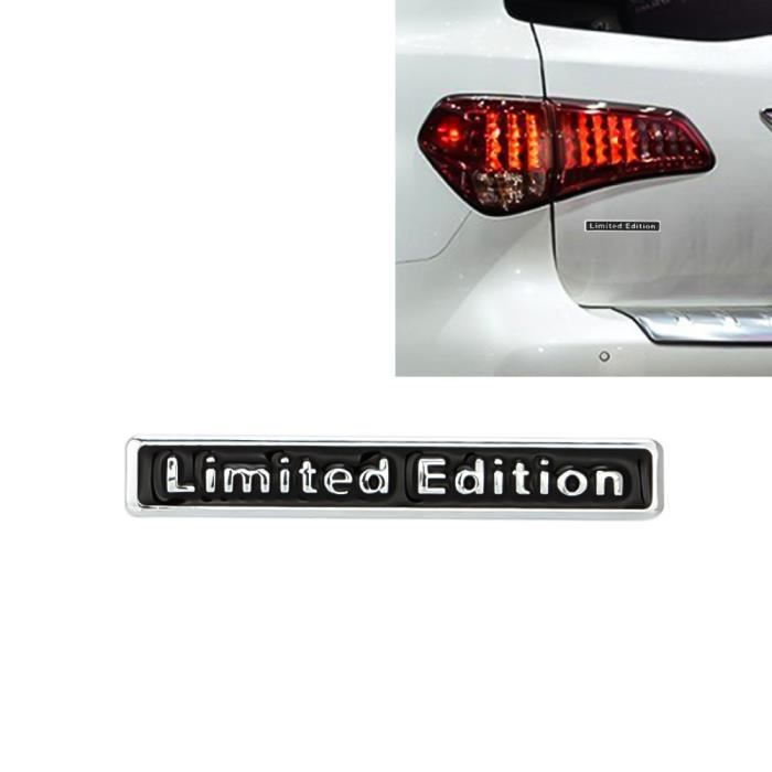 SENZEAL Cr/âne 3D Sticker Embl/ème M/étal Voiture Moto Camion Badge Logo Accessoires de D/éco Automobile Noir et Rouge