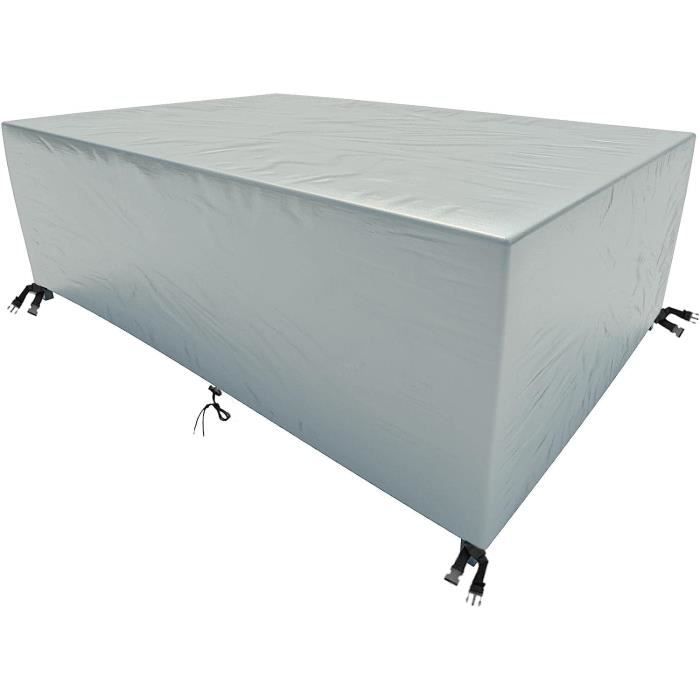 Leju Art Housse De Salon Jardin 160x90x70cm Argent 420D Oxford Tissu Imperméable Anti-UV