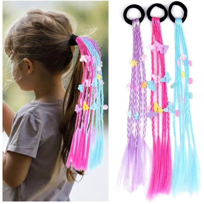 Attaches Cheveux Spirale Clarissi - Lot De 4 - Bleu Foncé/rose Clair