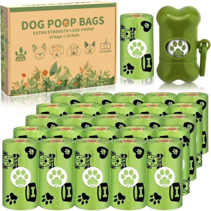 McNory Sacs Ramasse Crottes, 520 Sac Chien Déjection Avec Distributeur