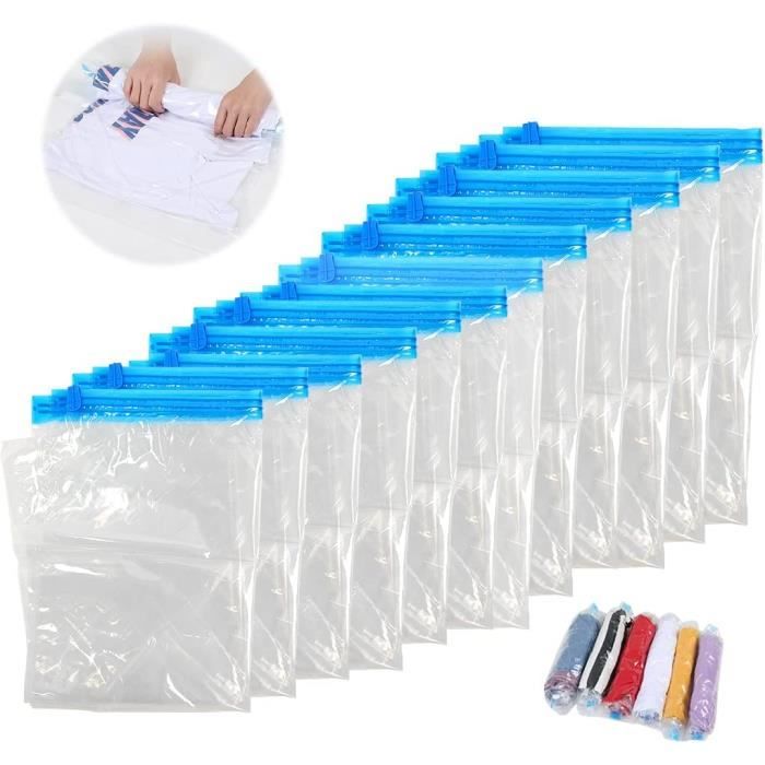 Sac de Rangement Sous Vide Aspirateur Vetement Roul la Main