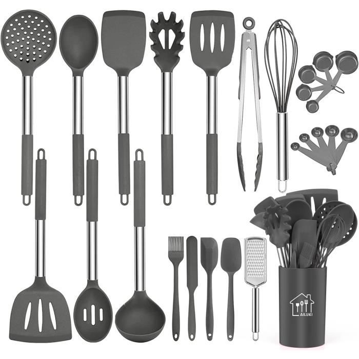 Berglander Ensemble d'ustensiles de cuisine 38 pièces en or en silicone