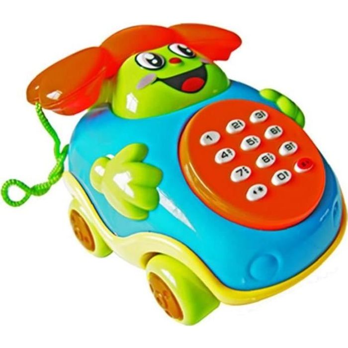 Jouets de téléphone de dessin animé avec musique lumineuse pour bébé enfants tôt Développement éducatif Toy cadeau enfants