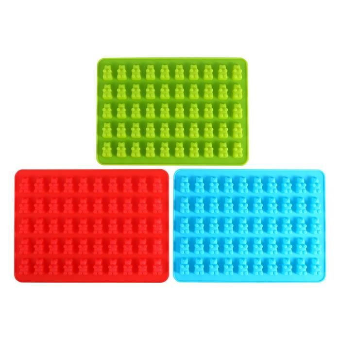 3 Moules Silicone Anti-Adhésifs Bonbons & Chocolats – Ourson, Cœur & Animaux, Réutilisables Sans BPA