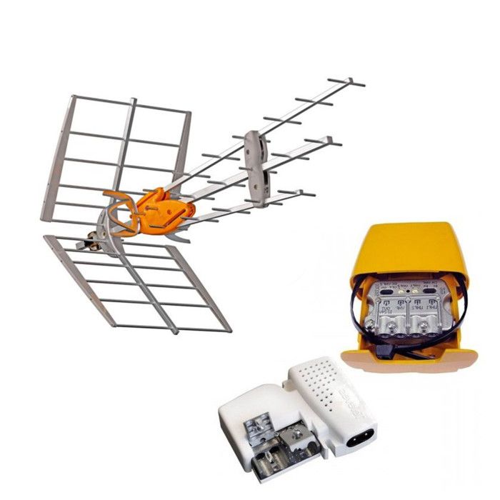 TELEVES Pack Antenne TNT DAT HD BOSS UHF + Alimentation 24V + Amplificateur  Easy F - antenne rateau, avis et prix pas cher - Cdiscount