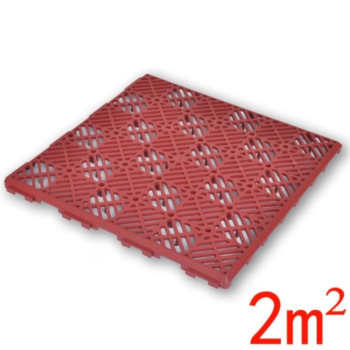 24pcs carreaux au sol en plastique 29 x 29 cm decoration rouge fonce pour jardin terrasse balcon cdiscount bricolage