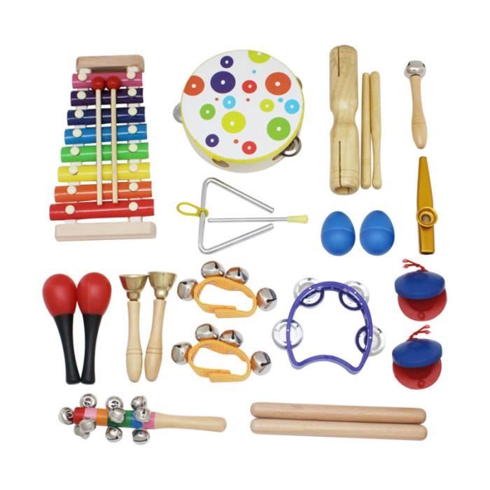 Tambourin 10 Pouces Wanjorlay - 8 Cymbales Métal - Instrument Percussion Éducatif Adulte/Enfant