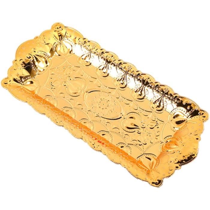 IMIKEYA Plateau Feuille D'Or En Céramique - Organisateur Bijoux Et Dessert Élégant