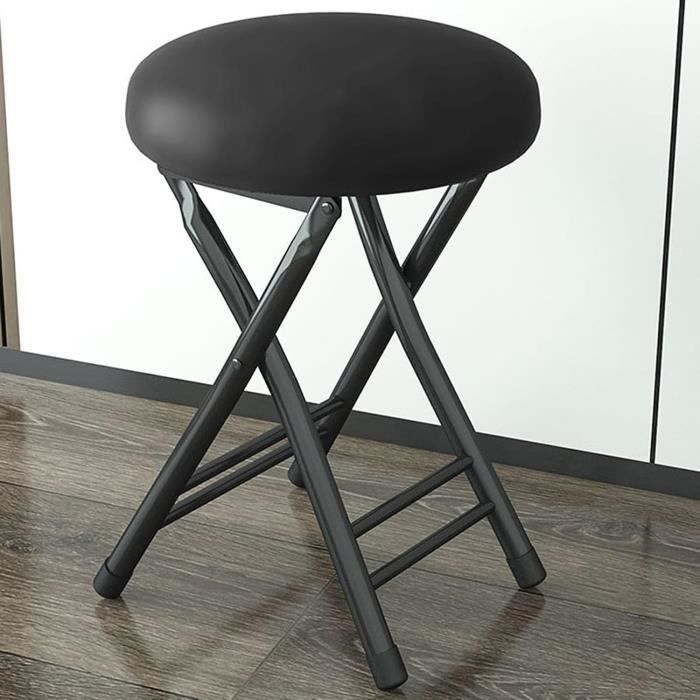 Tabouret Pliant Avec Dossier Portable 204kg – Idéal Jardin, Camping, Pêche, BBQ Et Bureau