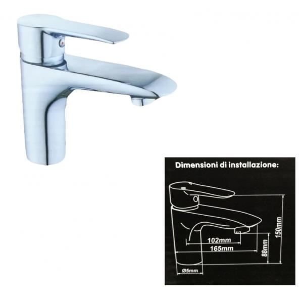 Rubinetto Design Moderno Alto Acciaio Inox - Miscelatore Monocomando Per Bidet O Lavandino Rubinetto Lavabo Bagno - Foto 5