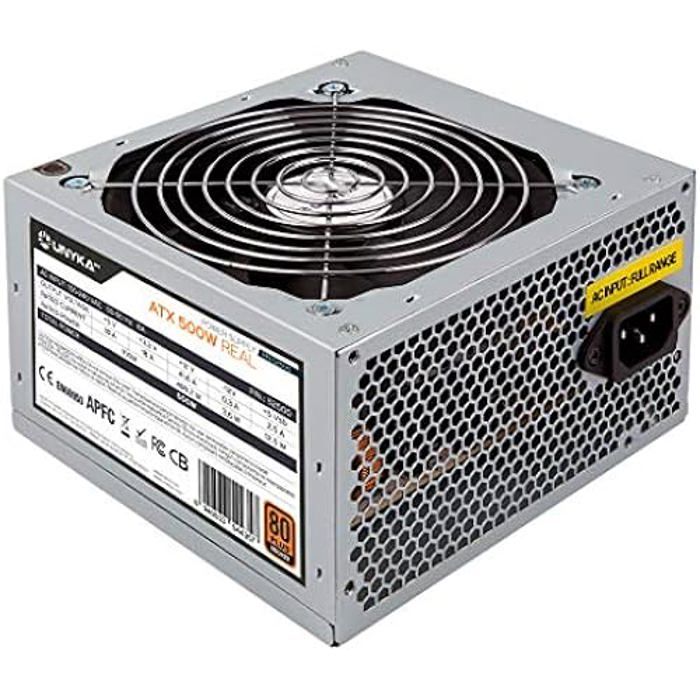 UNYKACH Bloc dalimentation ATX - UNYKACH - 500 W - 80 Plus Bronze - Compact - Efficace