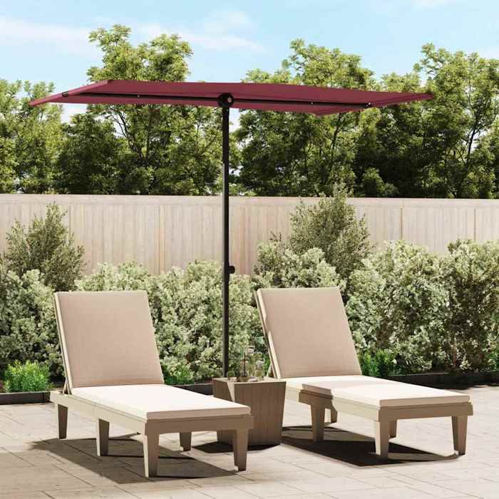 vidaXL Parasol de jardin Toit plat - vue 2