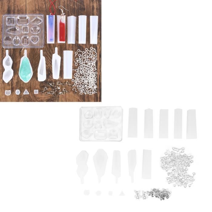 Flocons De Neige étincelants Pour Remplissage En Résine époxy | Kit DIY Pour Moules & Décorations De Noël | 6 Compartiments Multicolores