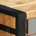 ywt meuble tv 120 x 30 x 40 cm bois massif de manguier avec finition en metal sur la porte et les tiroirs