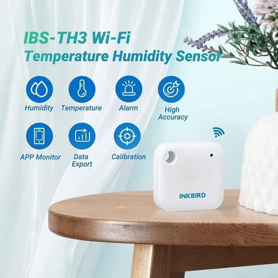 INKBIRD WiFi Thermomètre Intérieur Hygromètre, IBS-TH3 Thermometre  Hygromètre Interieur Enregistreur Temperature Humidite[S77] - Cdiscount  Jardin