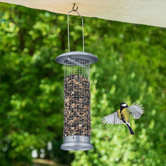 Mangeoire Oiseaux Extérieur à Suspendre Pour Oiseaux Sauvages Pour Jardin Balcon Distributeur De Graines324 Cabane Gris Blanc 61871099