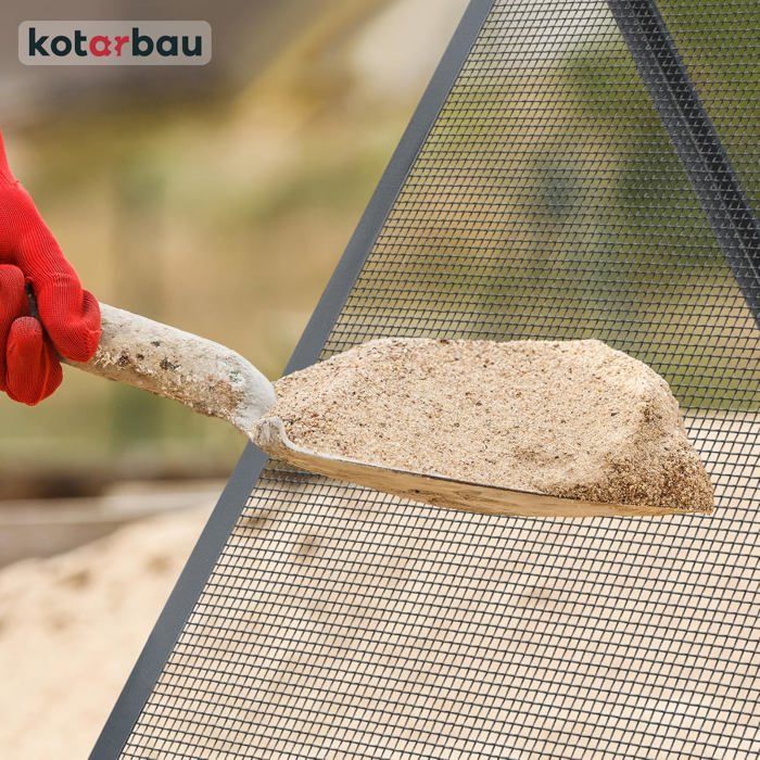 KOTARBAU® Tamis À Mortier 4x4mm En Bois Et Acier - Tamis Jardin Et Construction Robuste