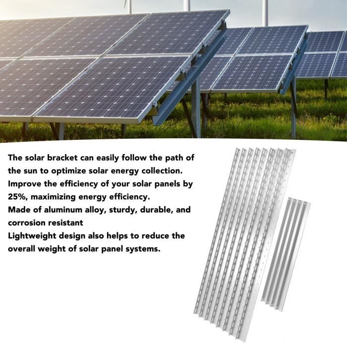 Supports De Montage Inclinables Panneau Solaire Acier Inoxydable - Kit Pour Camping-car, Toit, Bateau (Blanc)