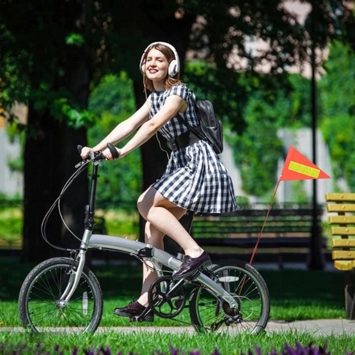 Drapeaux de sécurité de vélo,bannière de vélo d'ensemble de 12 pièces,bannière de sécurité,bannière de vélo réglable,bannière de sécurité de vélo d'enfant,drapeau de vélo,bannière de vélo d'enfant