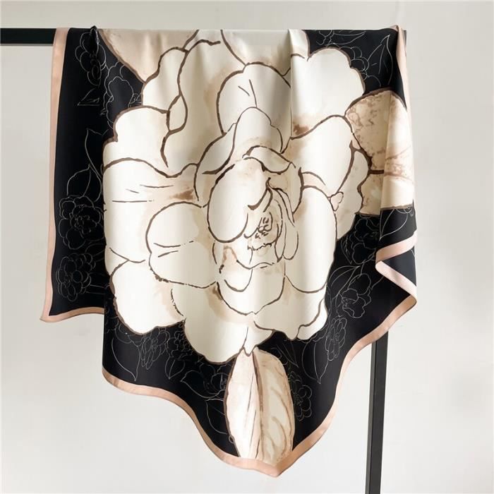 Acheter 55 Foulard En Soie Et Coton Imprimé Léopard Pour Femme