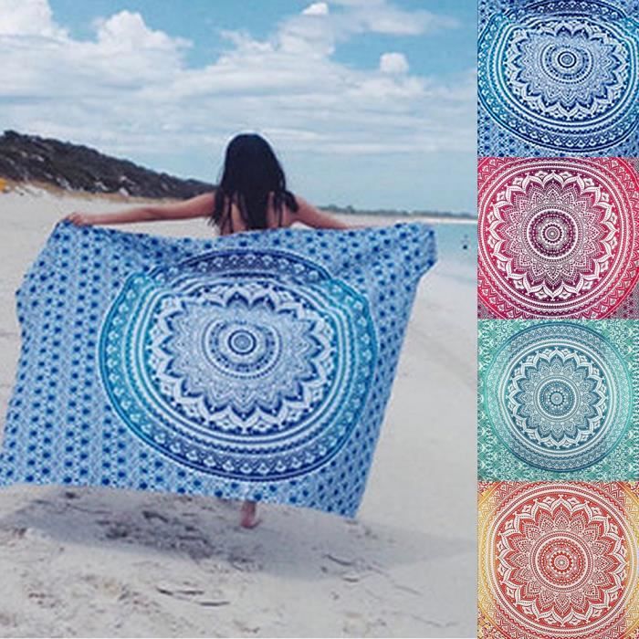 Bohème Mandala Tapis de Plage Yoga Jeté De Lit Mur Hippie