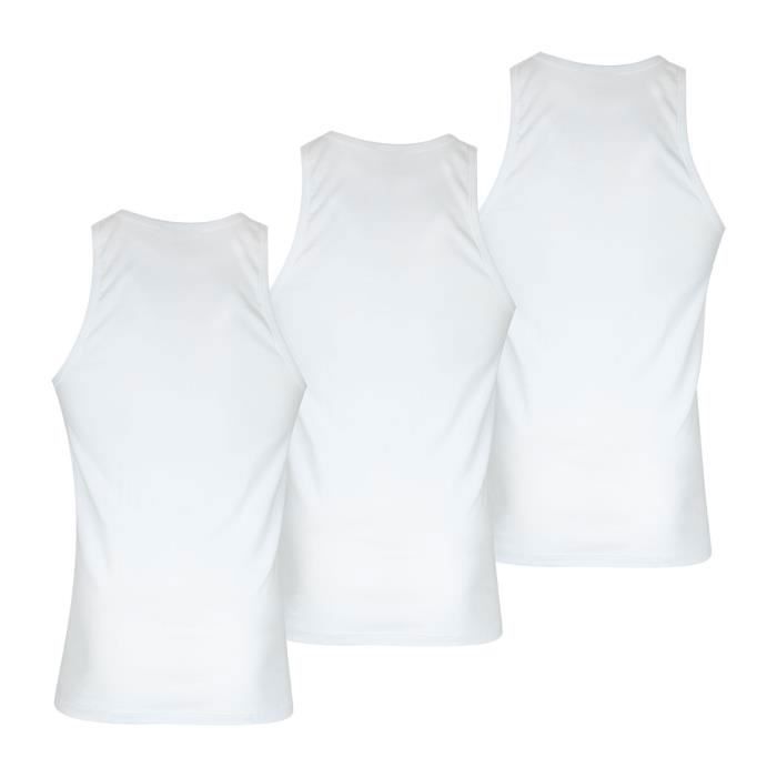 Papi Lot De 3 Débardeurs Homme Col Carré En Coton - Débardeur Confortable Et Doux, Coupe Sexy Et Définissante (Lot De 3)
