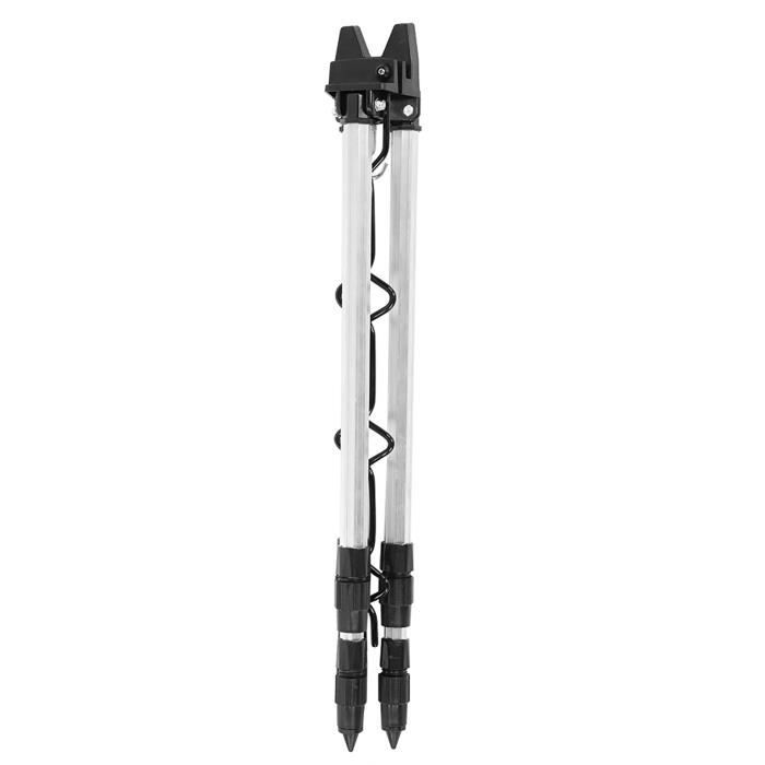 Trépied De Pêche Multifonction Rétractable En Aluminium - Support Pour 7 Cannes - Hauteur Réglable 35-120cm - Argent, Rouge, Bleu - Pliable Et Léger