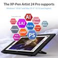 XPPen-Artist 24 Pro -Tablette Graphique avec Ecran 2K QHD 23,8 Pouces-Stylet Passif 8192 Niveaux - Port USB C Vidéo - 20 Raccourcis-2