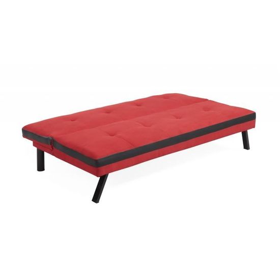 Banquette Clic Clac 3 Places Rouge Noir Boby Achat Vente Clic