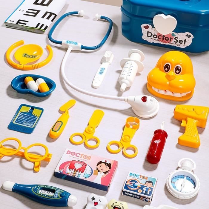 Violet - Jouets médicaux pour enfants de 2 à 4 ans, Kit médical, poitrine,  équipement de dentiste, jouets pour le développement de l'intérêt des  enfants