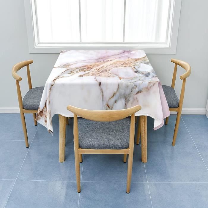 Odot Nappe Carrée Anti-Tache 100x100 Cm - Motif 3D Mouvement D'Air - Imperméable Et Lavable