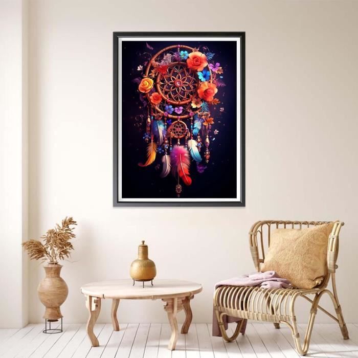 Attrape Rêves Peinture Diamant Adulte, 5D Diamond Painting Complet