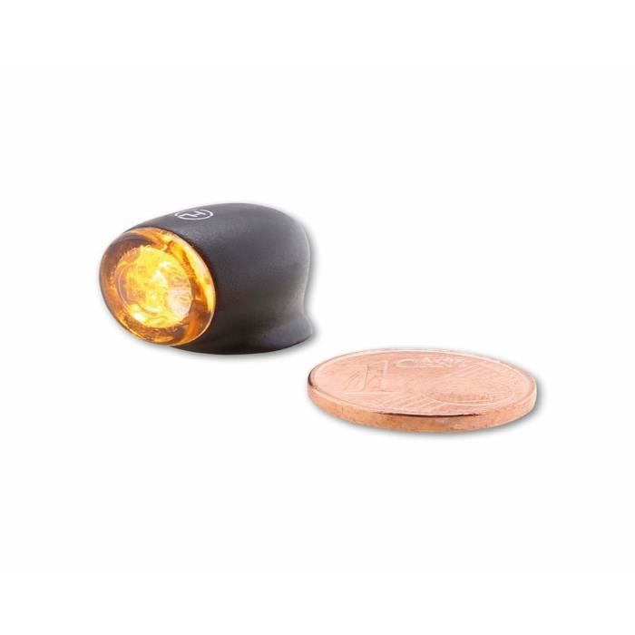 Lot 2 Ampoules LED Highsider ProtonTwo Moto - Feu Stop/Arrière/Clignotant 3-en-1 - Certifié E - Diamètre 11mm