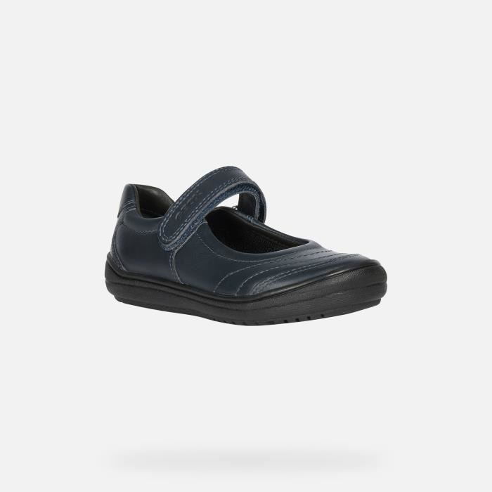 Derbies Geox J HADRIEL pour fille en cuir noir Noir Cdiscount Chaussures