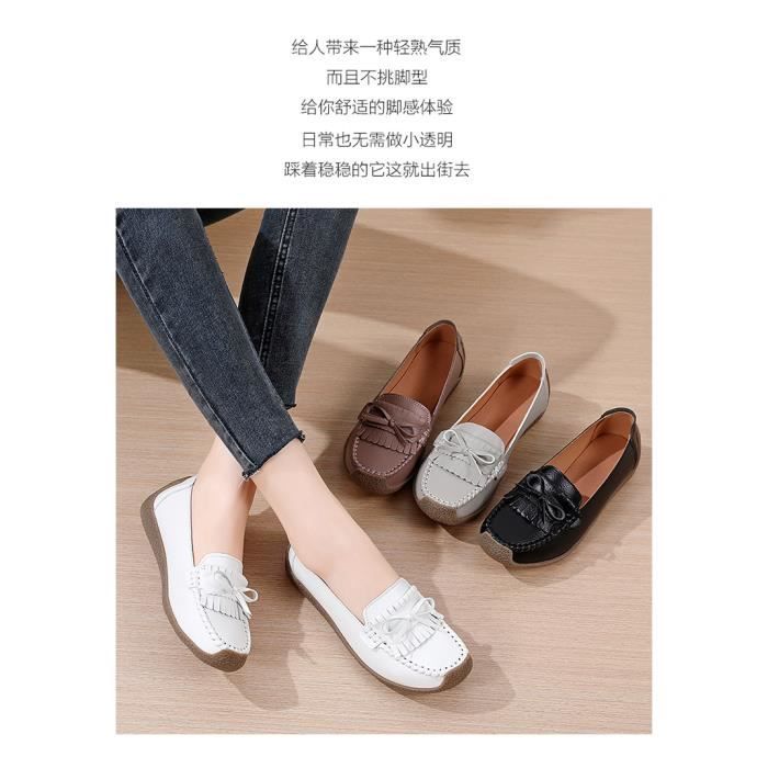 Mocassin femme online pompon