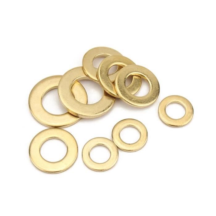 Rondelles Plates, Joint Rondelle Plate En Laiton, Rondelles Pour Gonds De Porte (M5*12 * 1.0 Mm