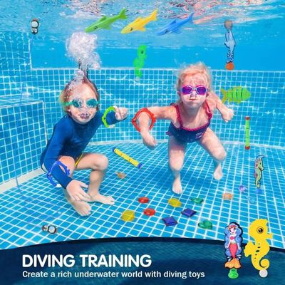 Balnore 40 Pièces Jouets De Plongée – Anneaux, Torpilles, Poissons, Gemmes, Porte Pingouin, Sac De Rangement – Pour Piscine Et Plage, Dès 3 Ans