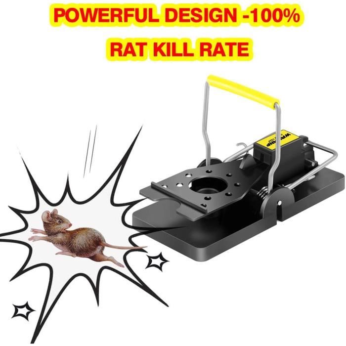 6 x piège à rats professionnel - piège à rats sans poison pour rats, Efficace, Utilisation simple, Réutilisable, Fiable