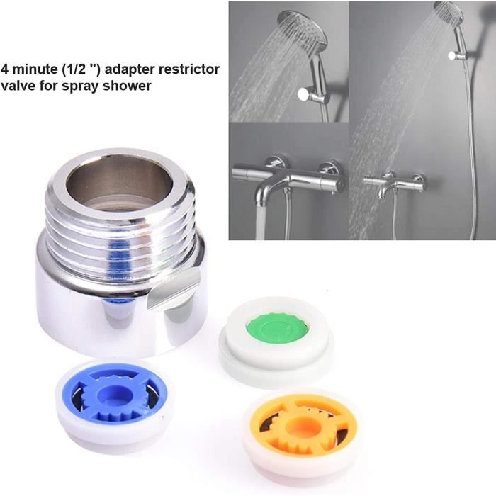 Réducteur De Débit De Douche Set Limiteur De Débit Combo Pour Pommeau De Douche Fixe Ou