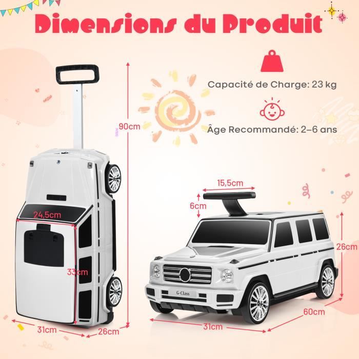 Valise Enfant 16" + Sac à Dos 12" – 4 Roues, Poignée Télescopique, Motif Dinosaure Bleu – Parfait Pour Voyages