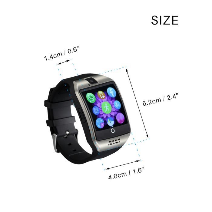 Q18 Montre intelligente Bluetooth Noir Cdiscount Téléphonie