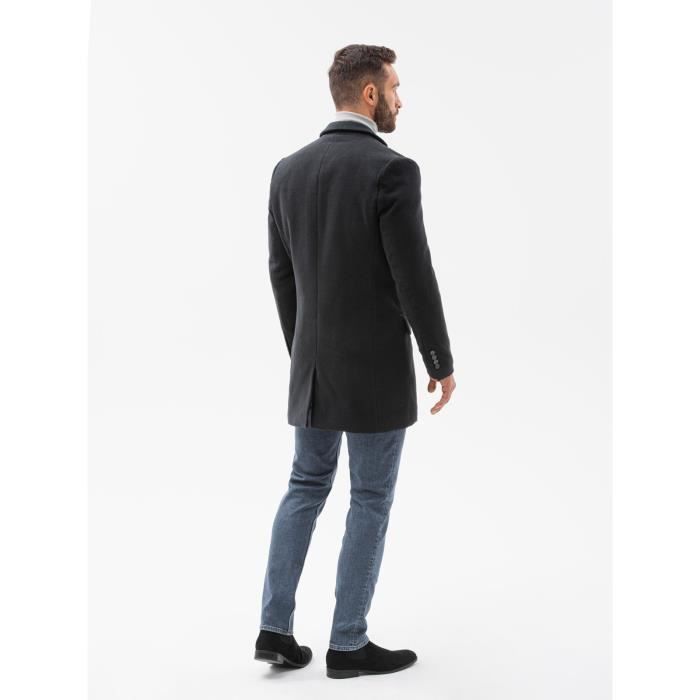 Manteau classique Ombre Pour Homme Noir Noir Cdiscount